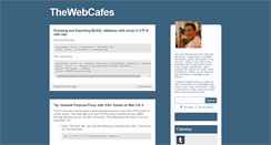 Desktop Screenshot of blog.thewebcafes.com